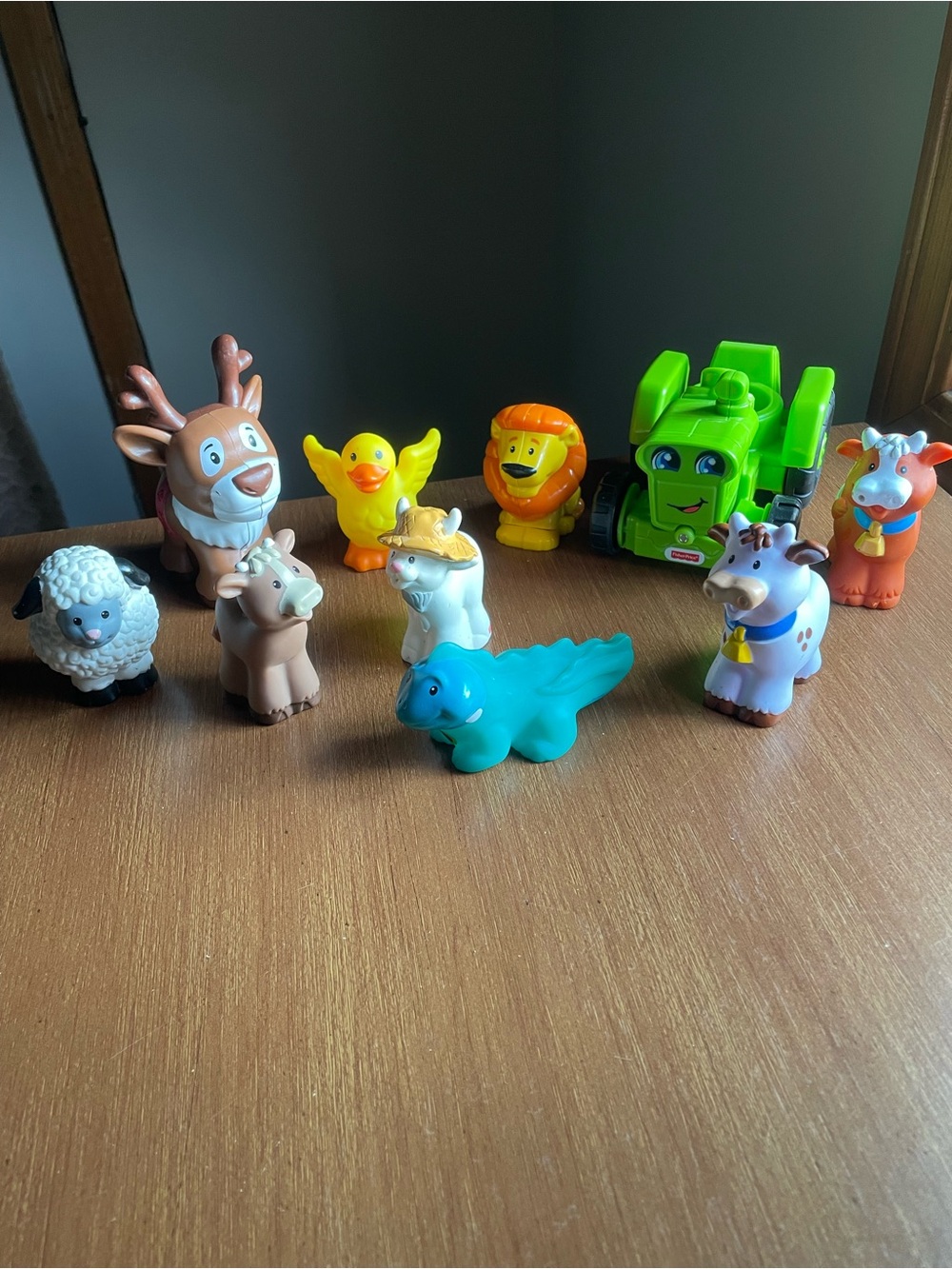 Lot of Little People Animals and Tractor